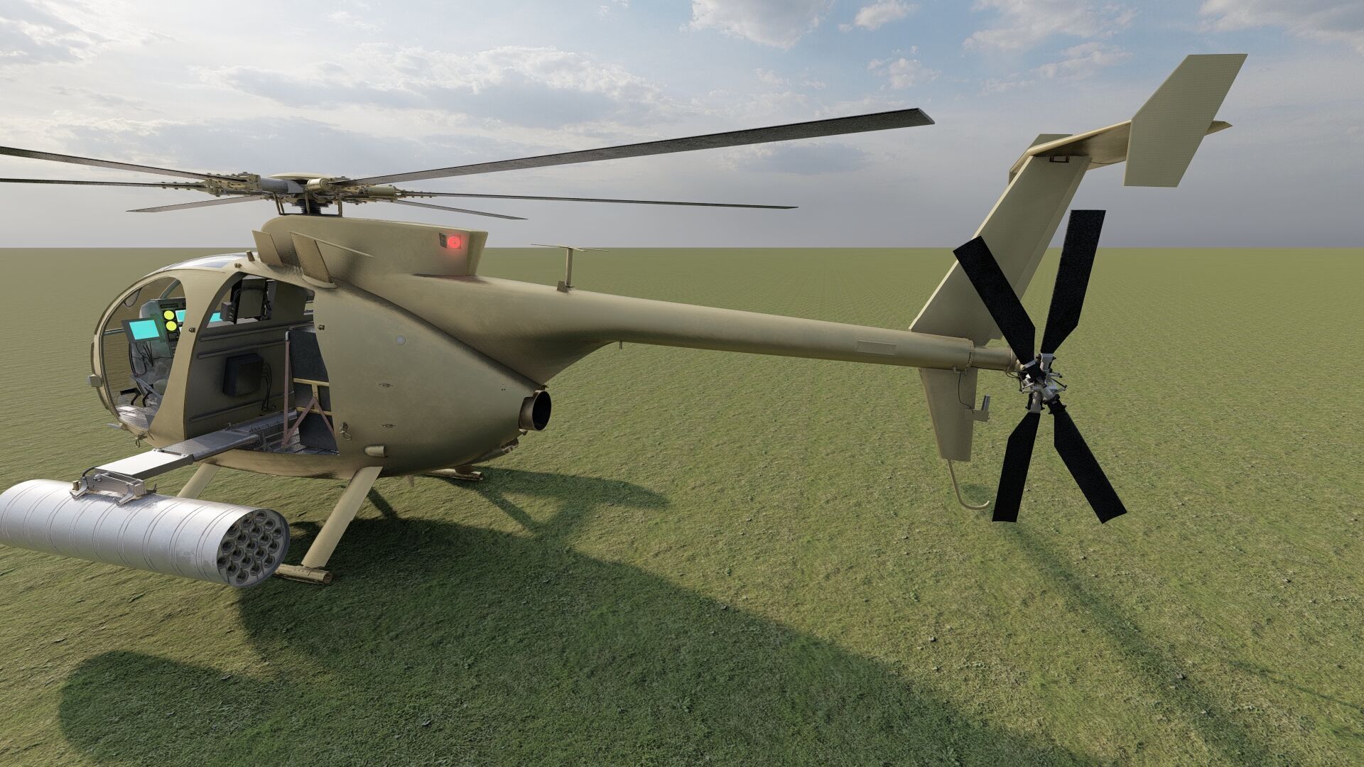 Boeing MH-6M Little Bird 3D model_8