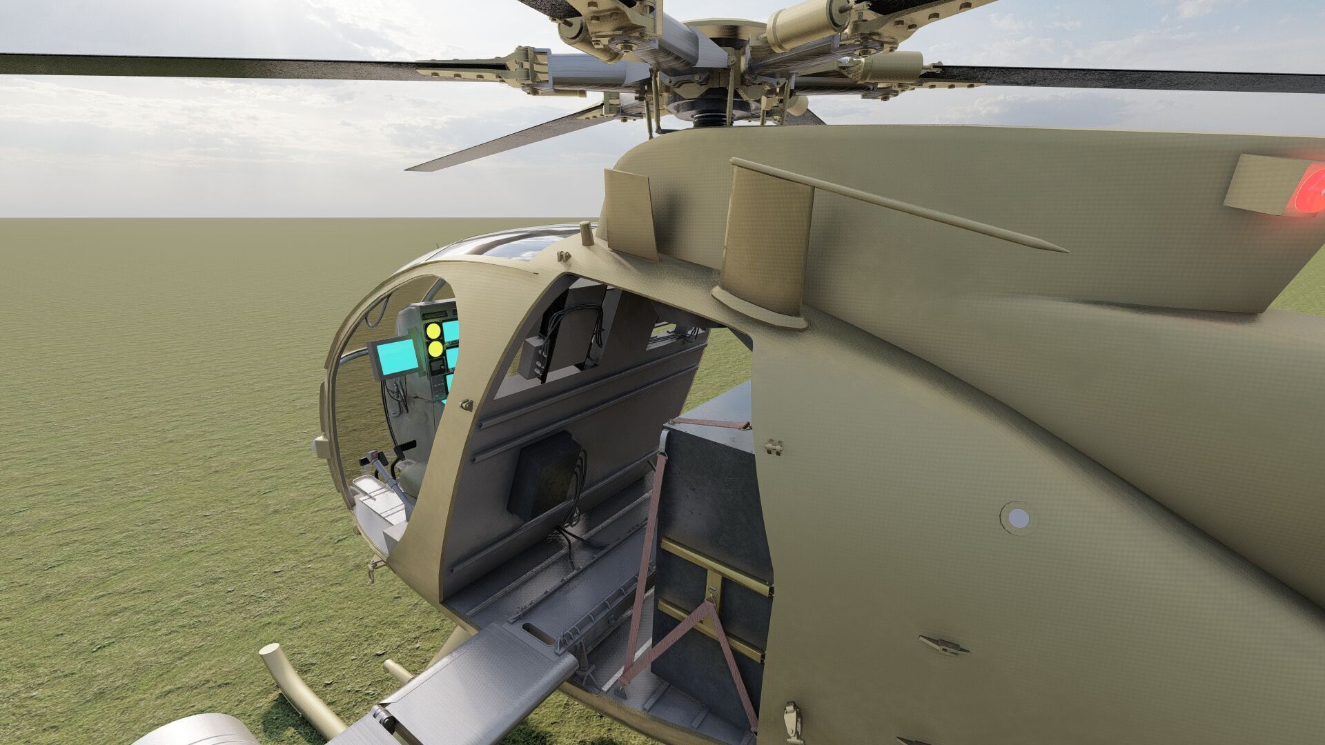 Boeing MH-6M Little Bird 3D model_26