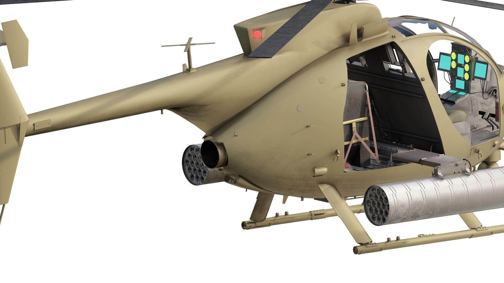 Boeing MH-6M Little Bird 3D model_4