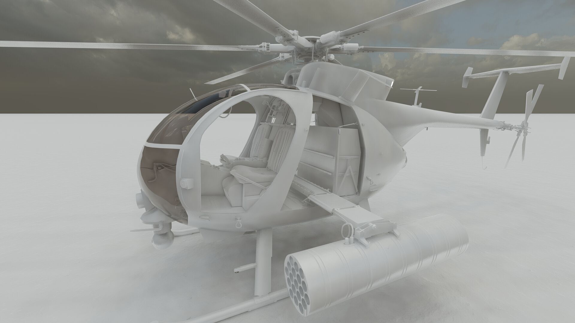 Boeing MH-6M Little Bird 3D model_28