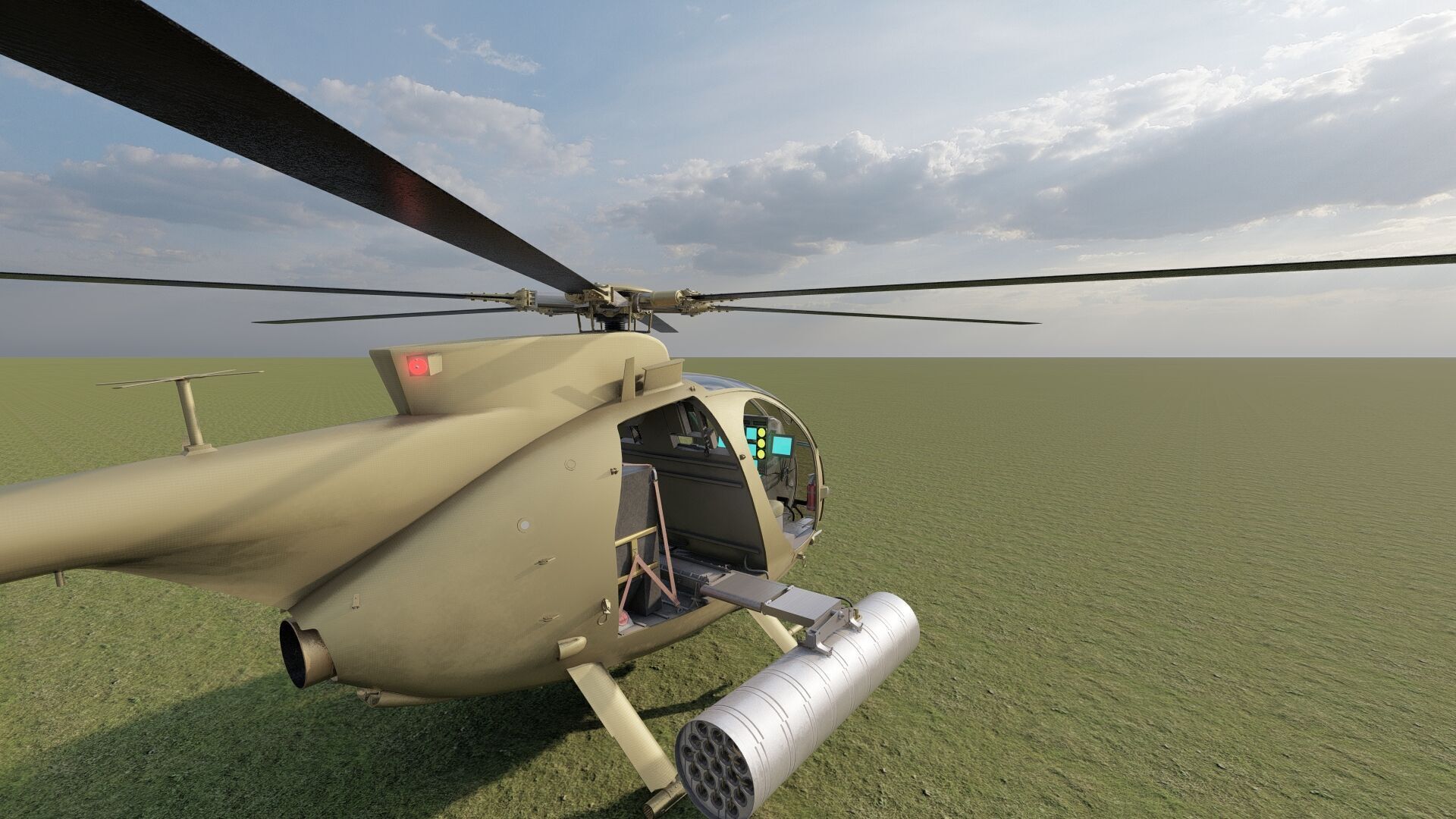Boeing MH-6M Little Bird 3D model_11