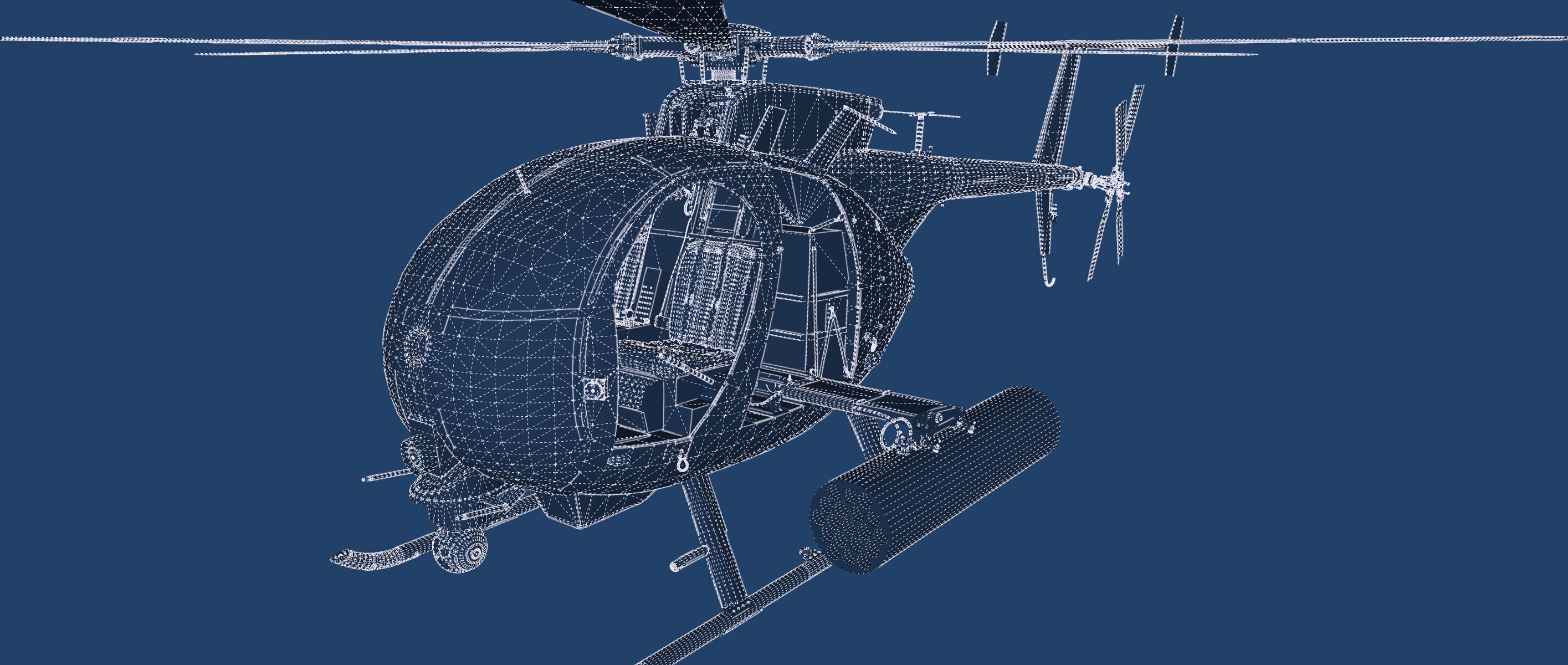 Boeing MH-6M Little Bird 3D model_40
