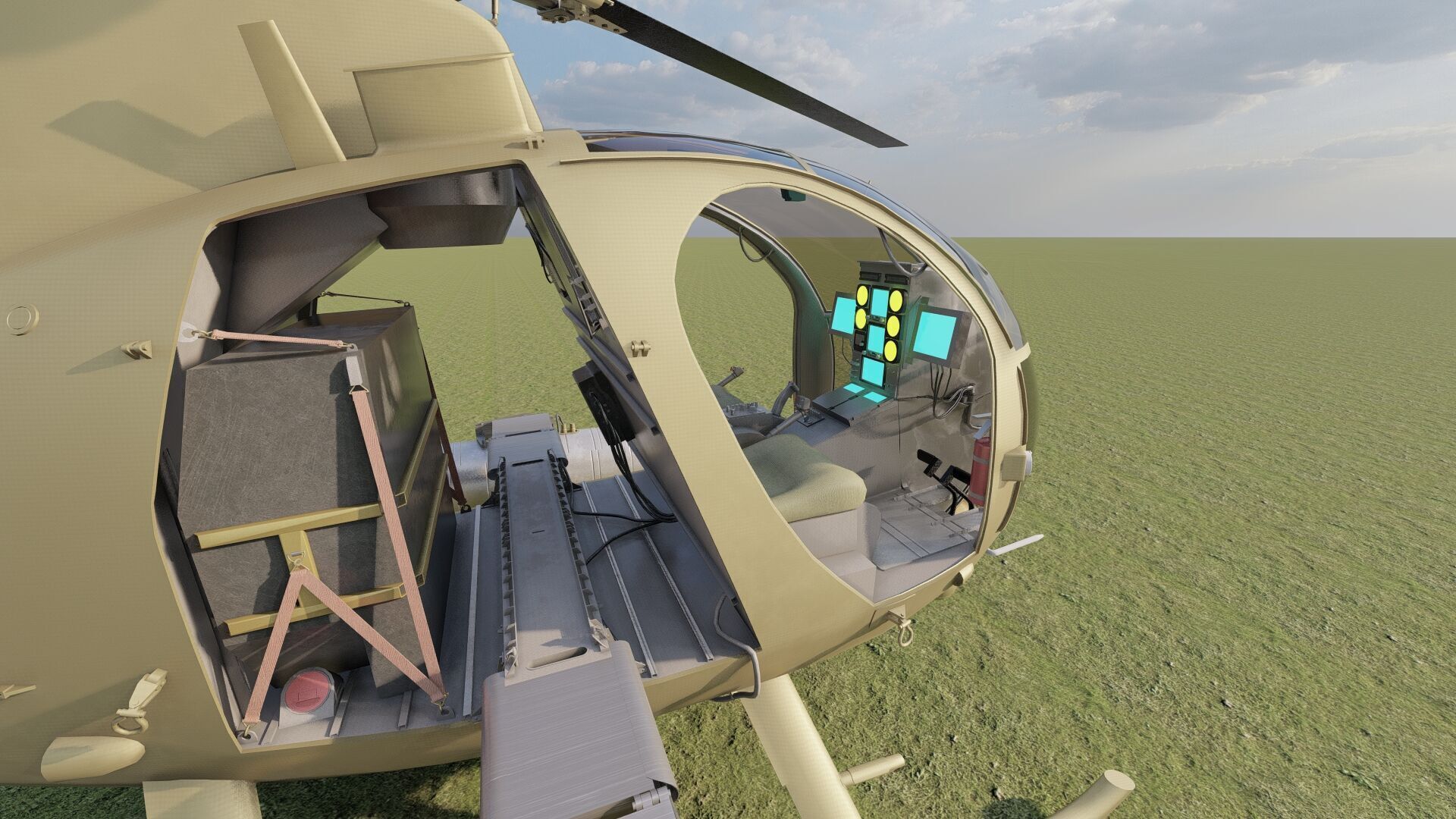 Boeing MH-6M Little Bird 3D model_12