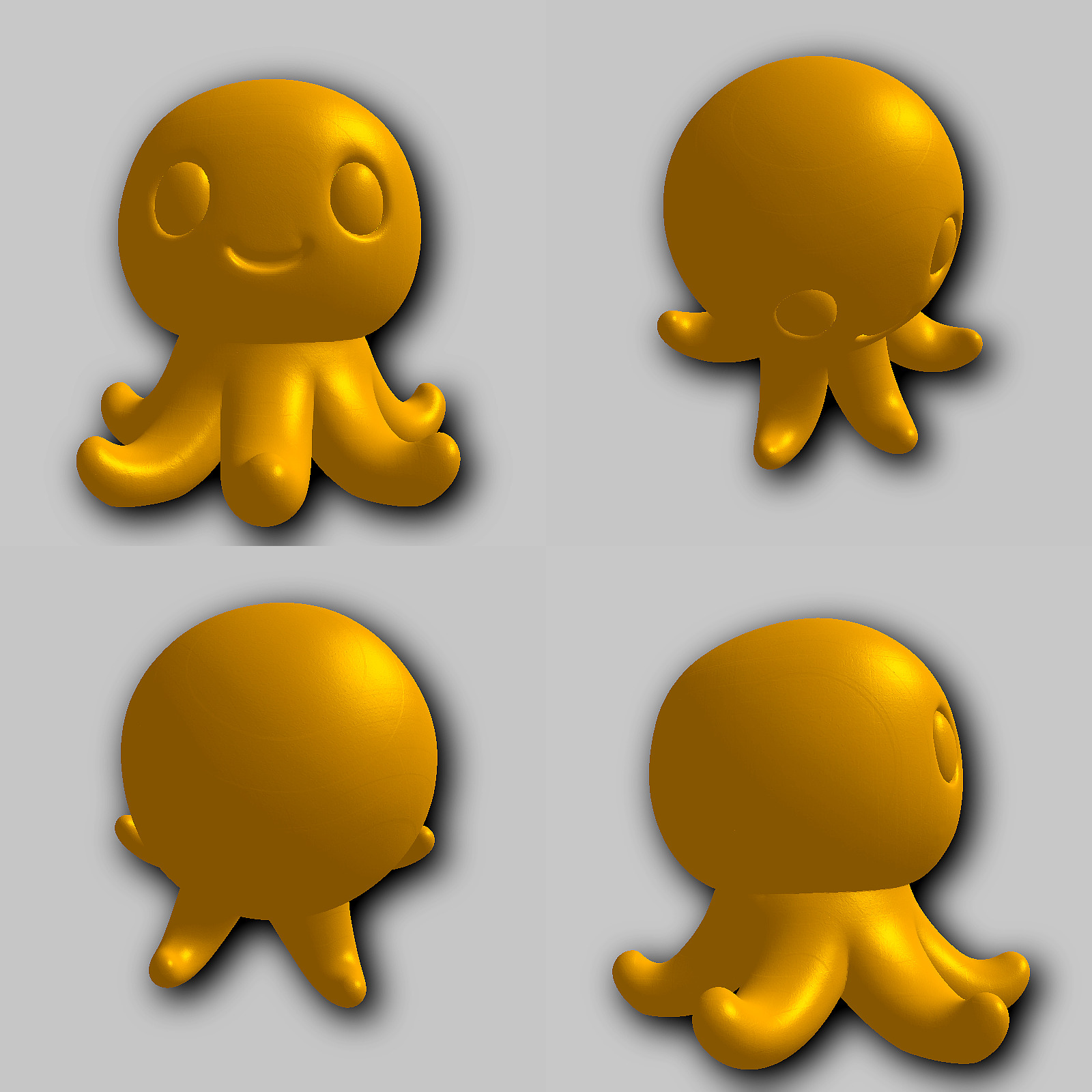 Octopus - Kawaii Animals Collection 3D print model_1