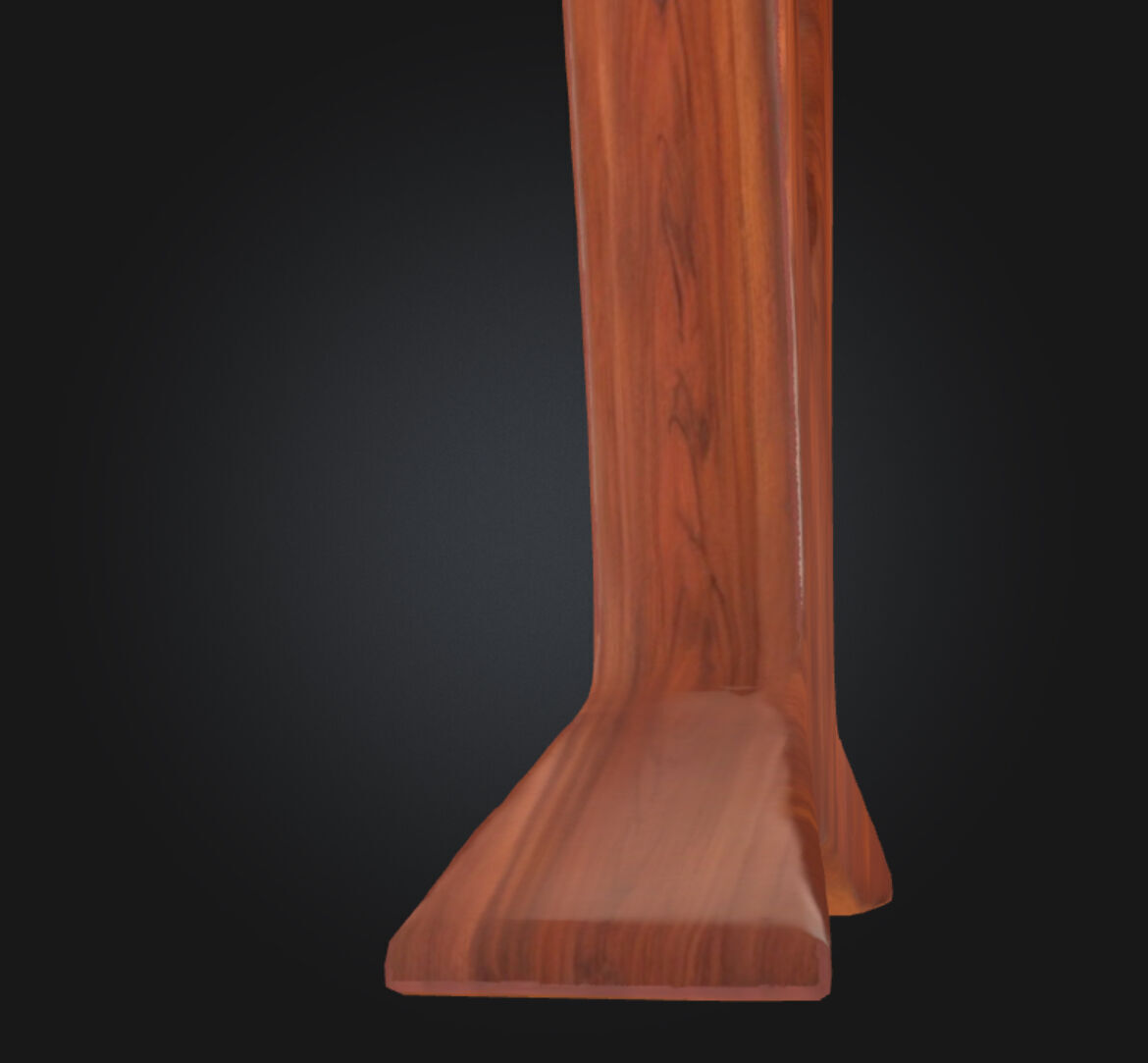 Two Legged Table 3d Model Low-poly 3D model_11