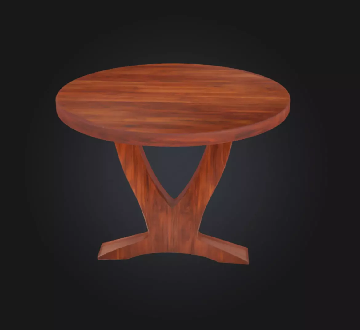 Two Legged Table 3d Model Low-poly 3D model_0
