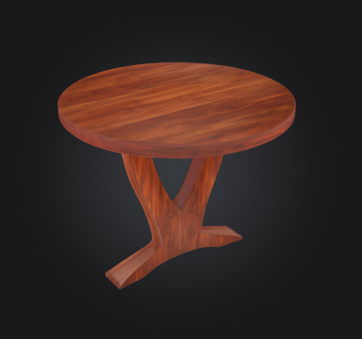 Two Legged Table 3d Model Low-poly 3D model_1