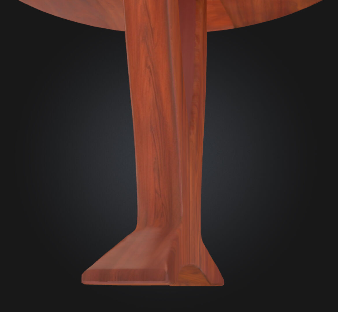 Two Legged Table 3d Model Low-poly 3D model_12