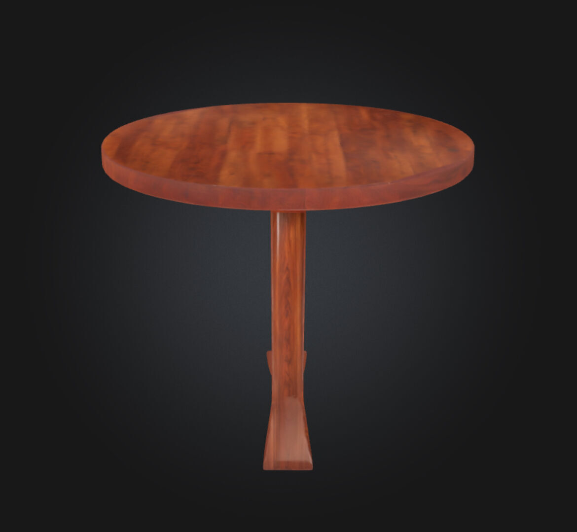 Two Legged Table 3d Model Low-poly 3D model_2
