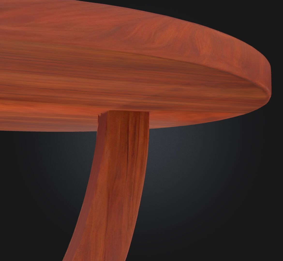 Two Legged Table 3d Model Low-poly 3D model_8