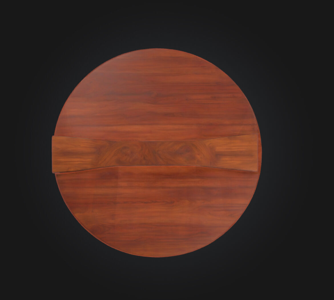 Two Legged Table 3d Model Low-poly 3D model_6