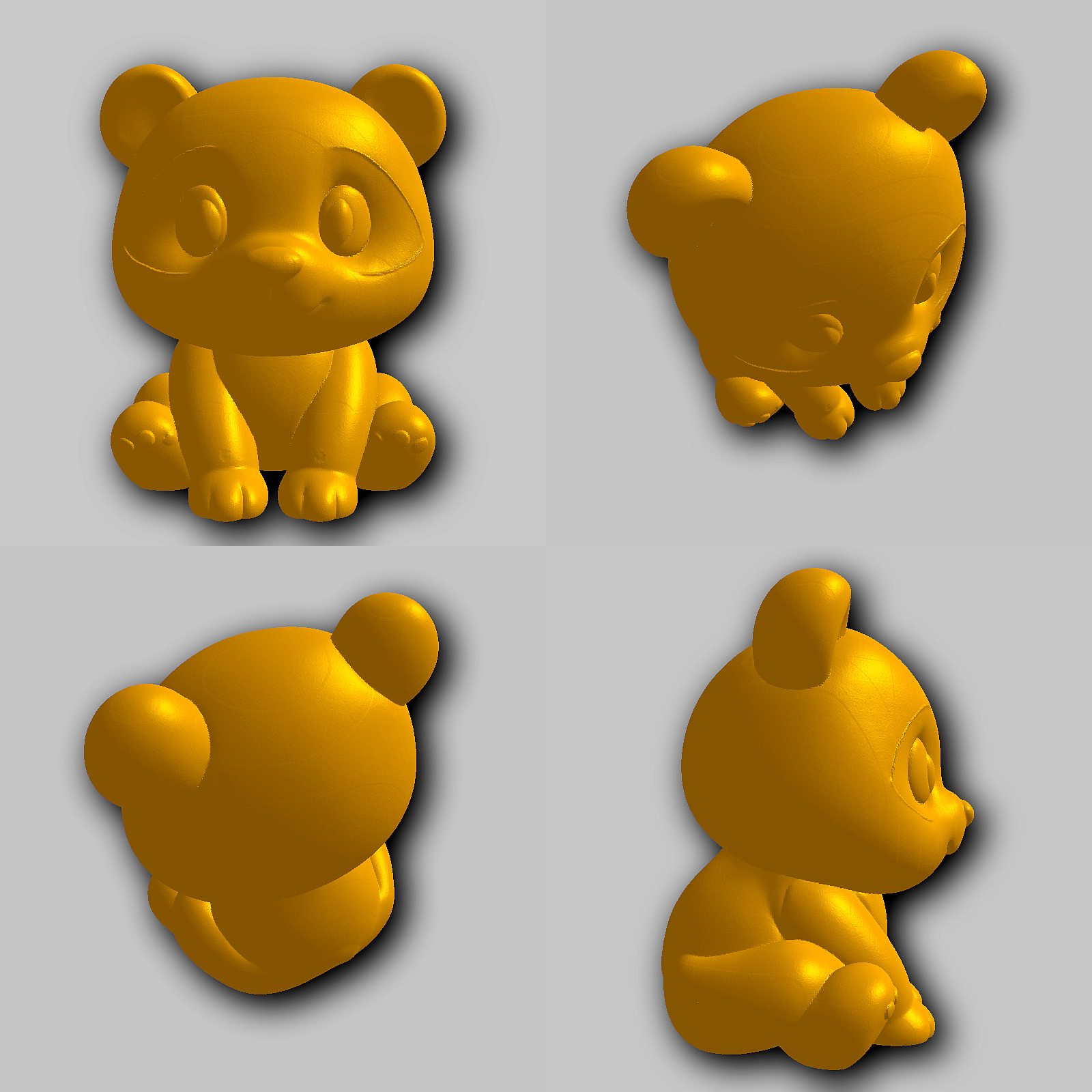 Panda - Kawaii Animals Collection 3D print model_1