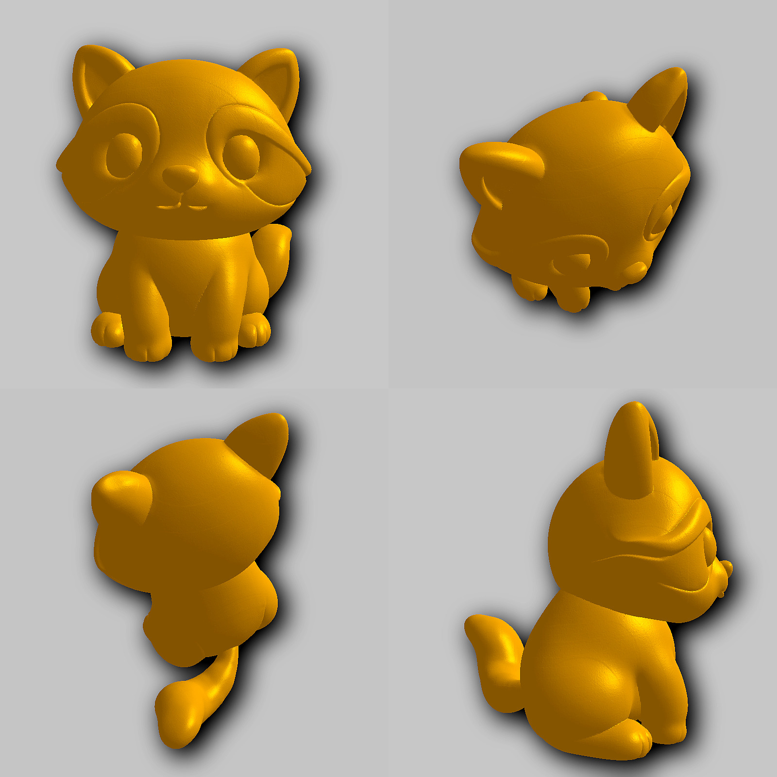Racoon - Kawaii Animals Collection 3D print model_1