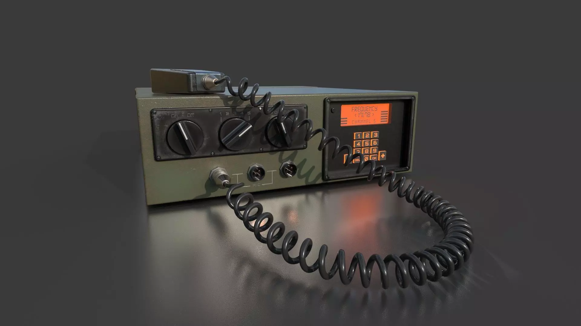 Military Radio Receiver 3D model_0