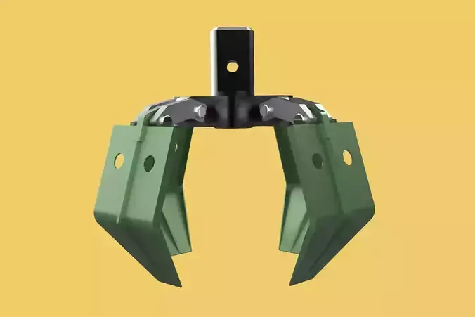 WOOD LOG TREE CRANE ATTACHMENT ARM LOADER LIFTING GRABBER JAWS 3D model