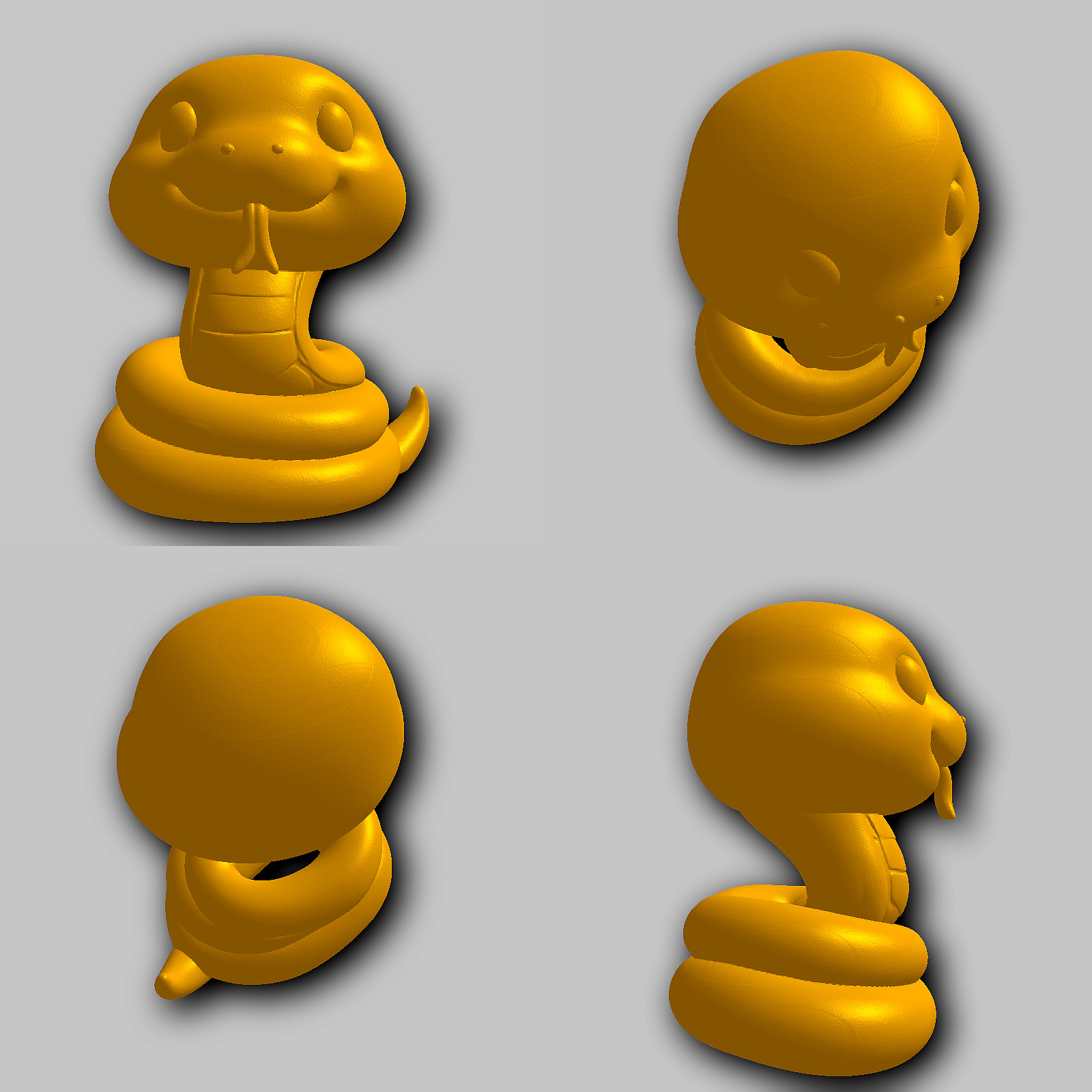 Snake - Kawaii Animals Collection 3D print model_1