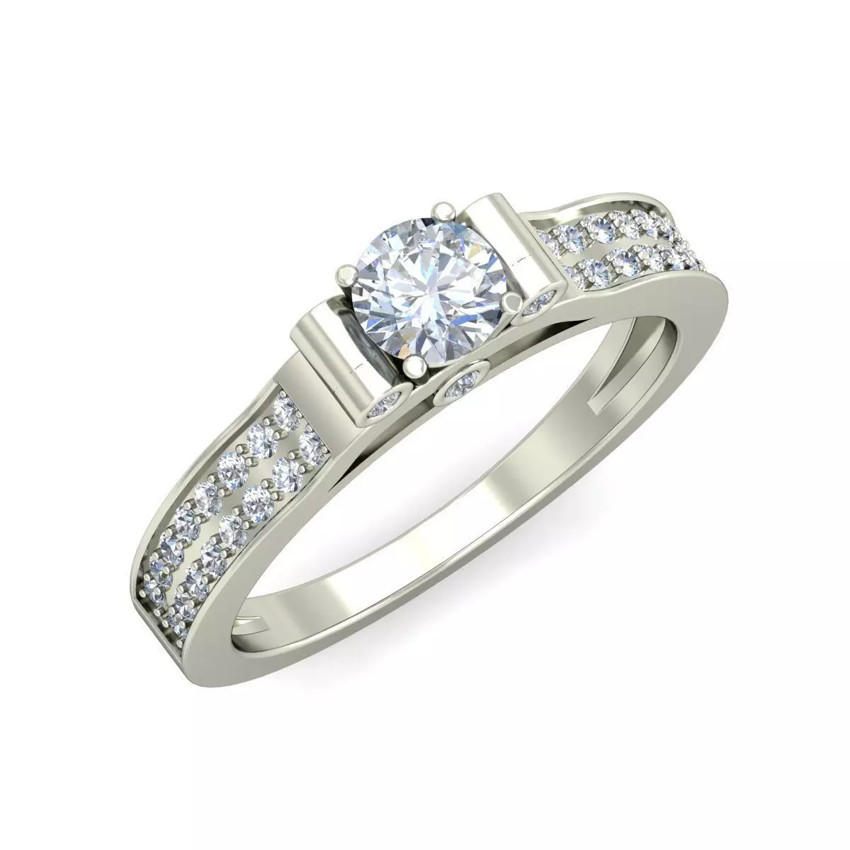 Women Ring Render 3dm STL OBJ FBX Details 3D print model
