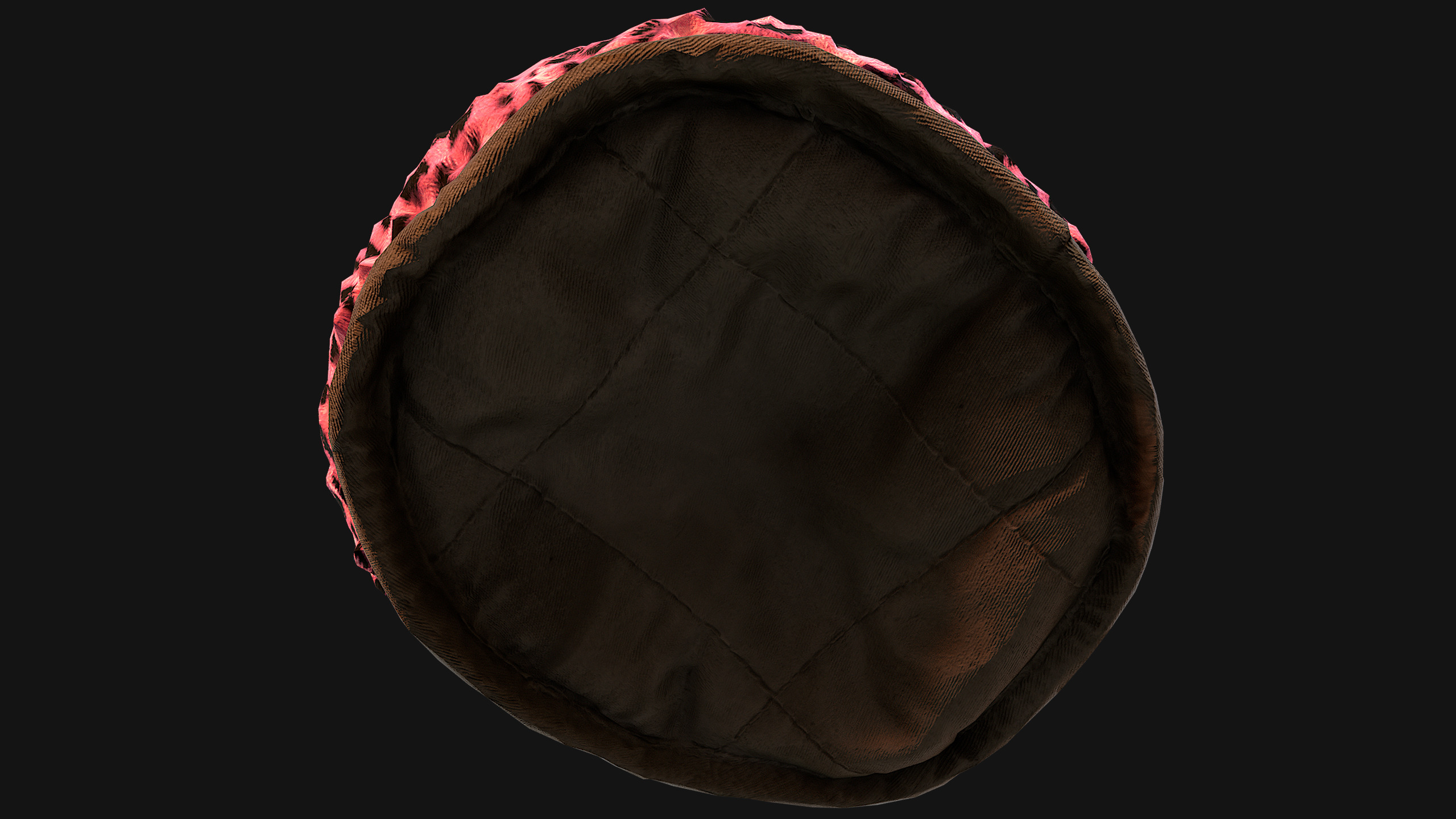 Bed for Pet Rodent Hamster Dogs Cats Leopard Print Low-poly 3D model_20