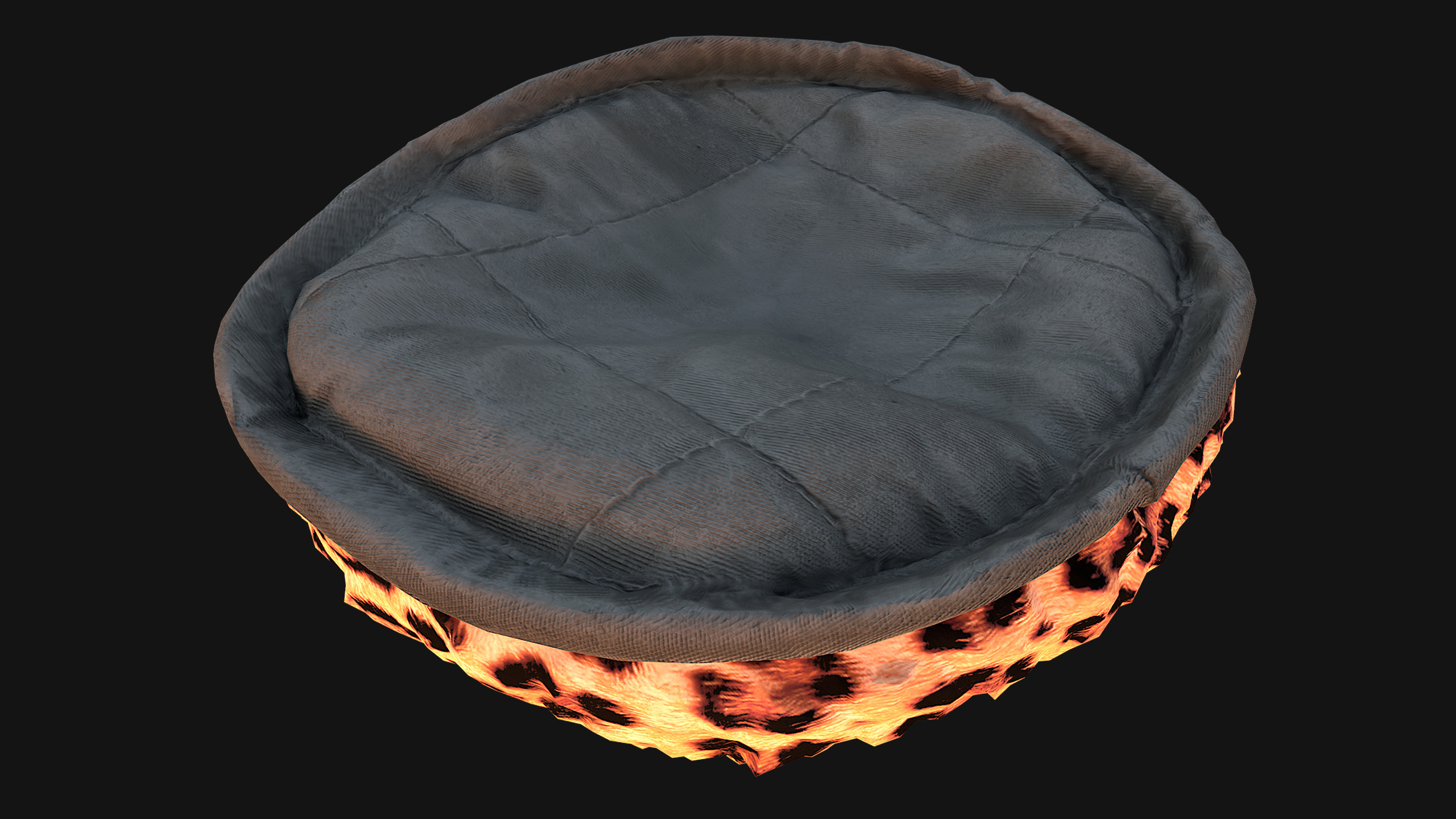 Bed for Pet Rodent Hamster Dogs Cats Leopard Print Low-poly 3D model_21