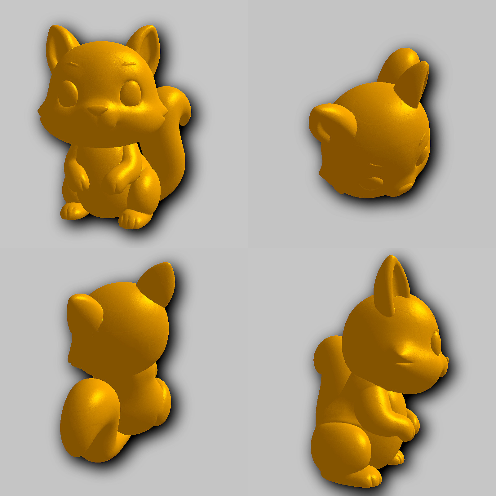 Squirrel - Kawaii Animals Collection 3D print model_1