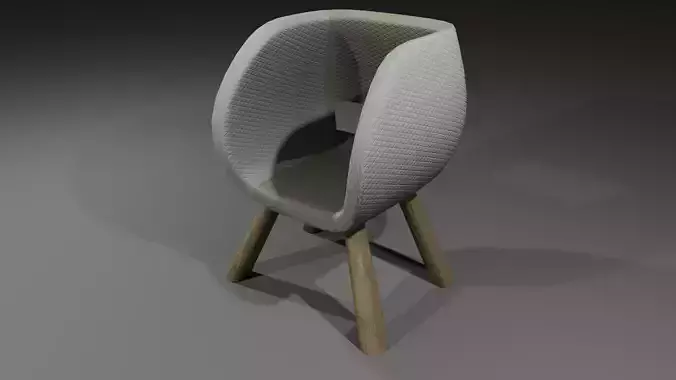 Low Poly Chair Model   Free and Optimized 950 Polygon