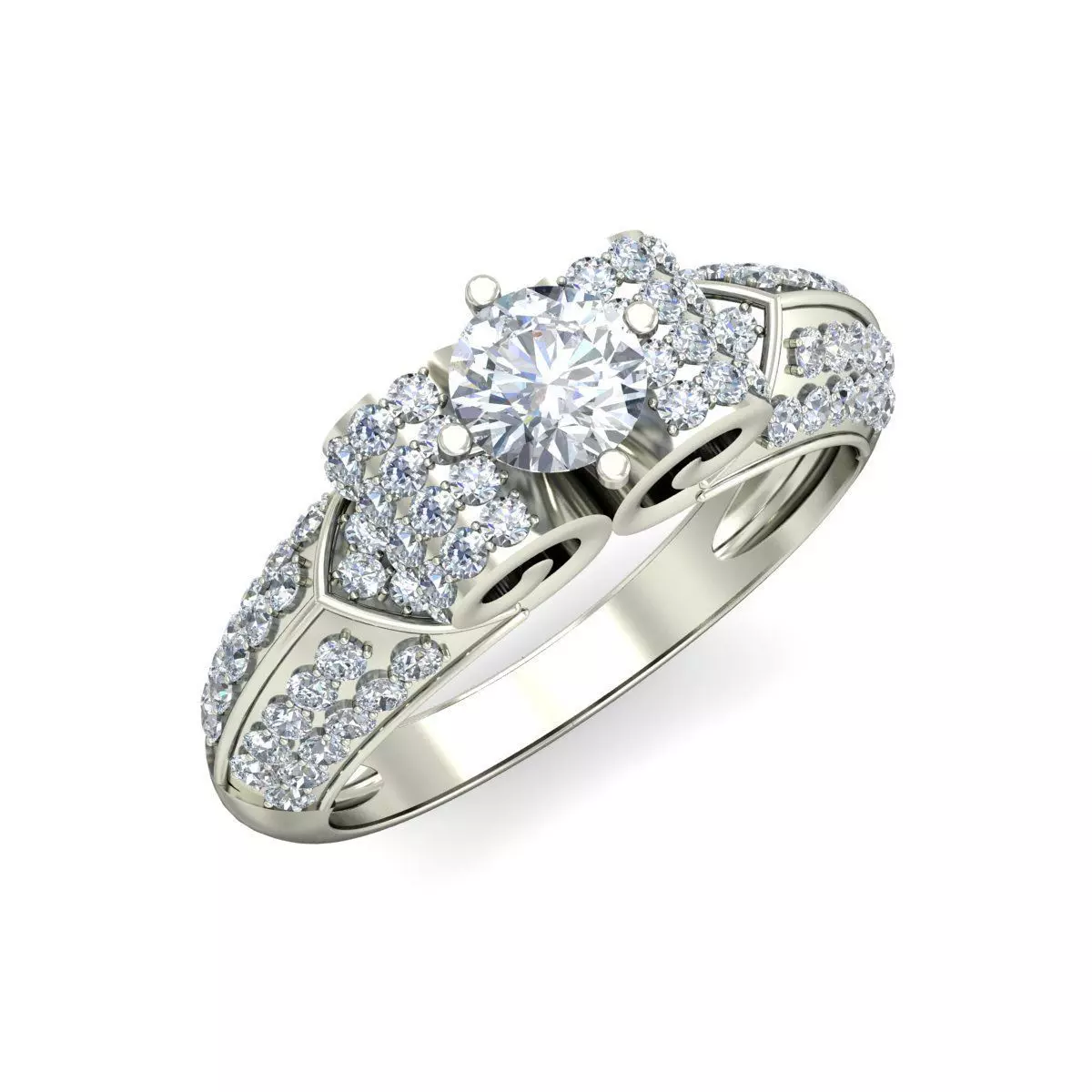 Women Ring Render 3dm STL OBJ FBX Details 3D print model