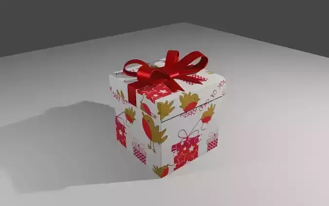 Gift Box - Caixa de Presente Low-poly 3D model