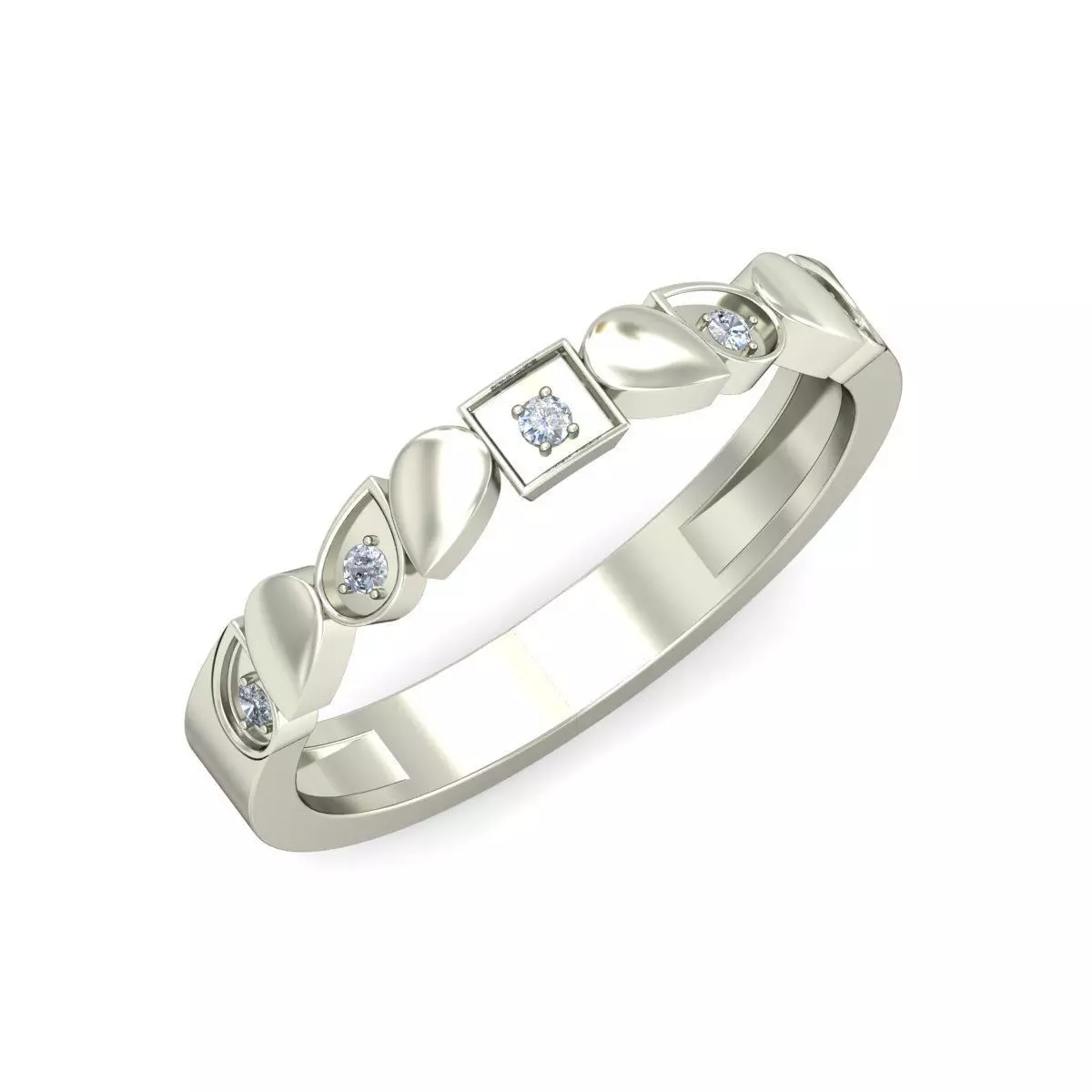 Women Ring Render 3dm STL OBJ FBX Details 3D print model