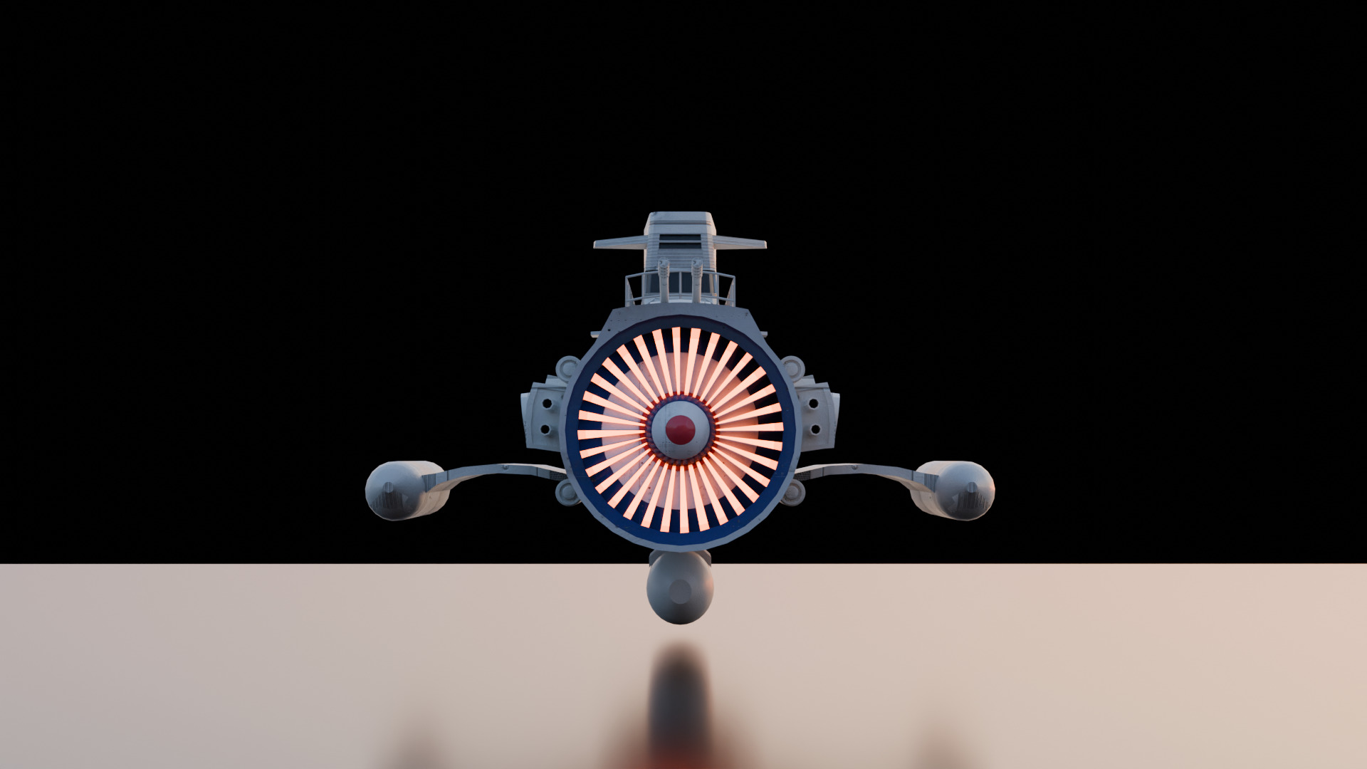 Turbine engine submarine 3D model_2