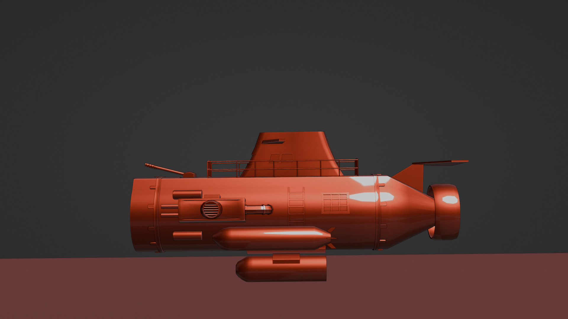 Turbine engine submarine 3D model_21