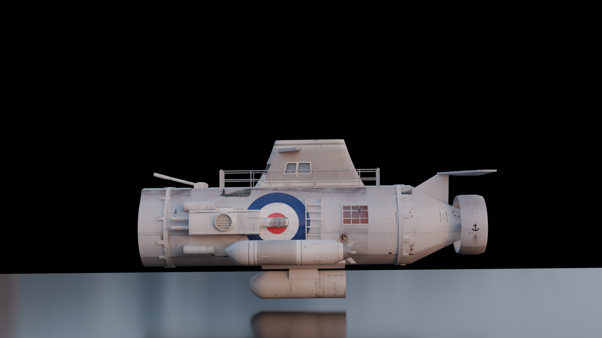 Turbine engine submarine 3D model_1