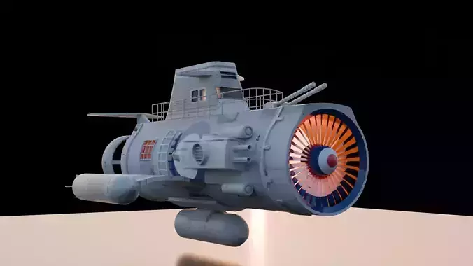 Turbine engine submarine