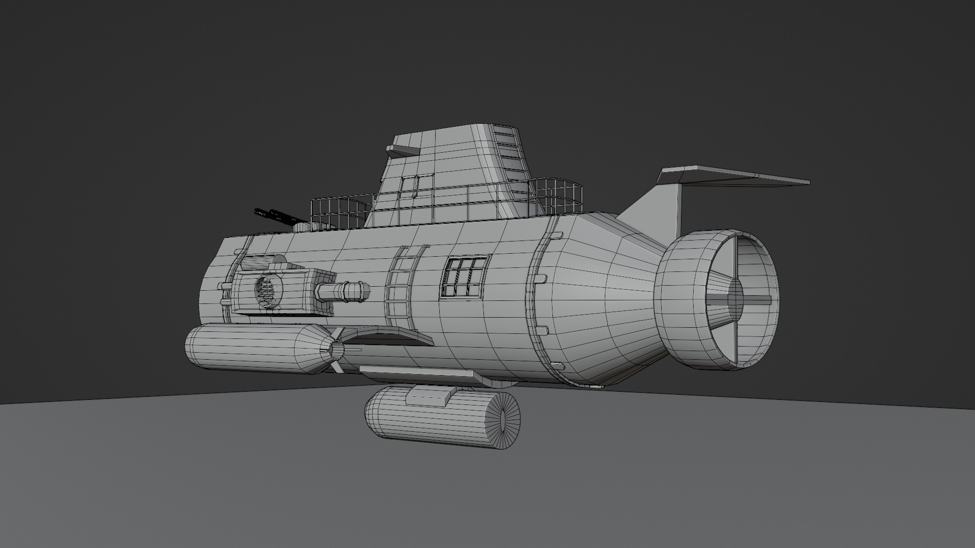 Turbine engine submarine 3D model_14