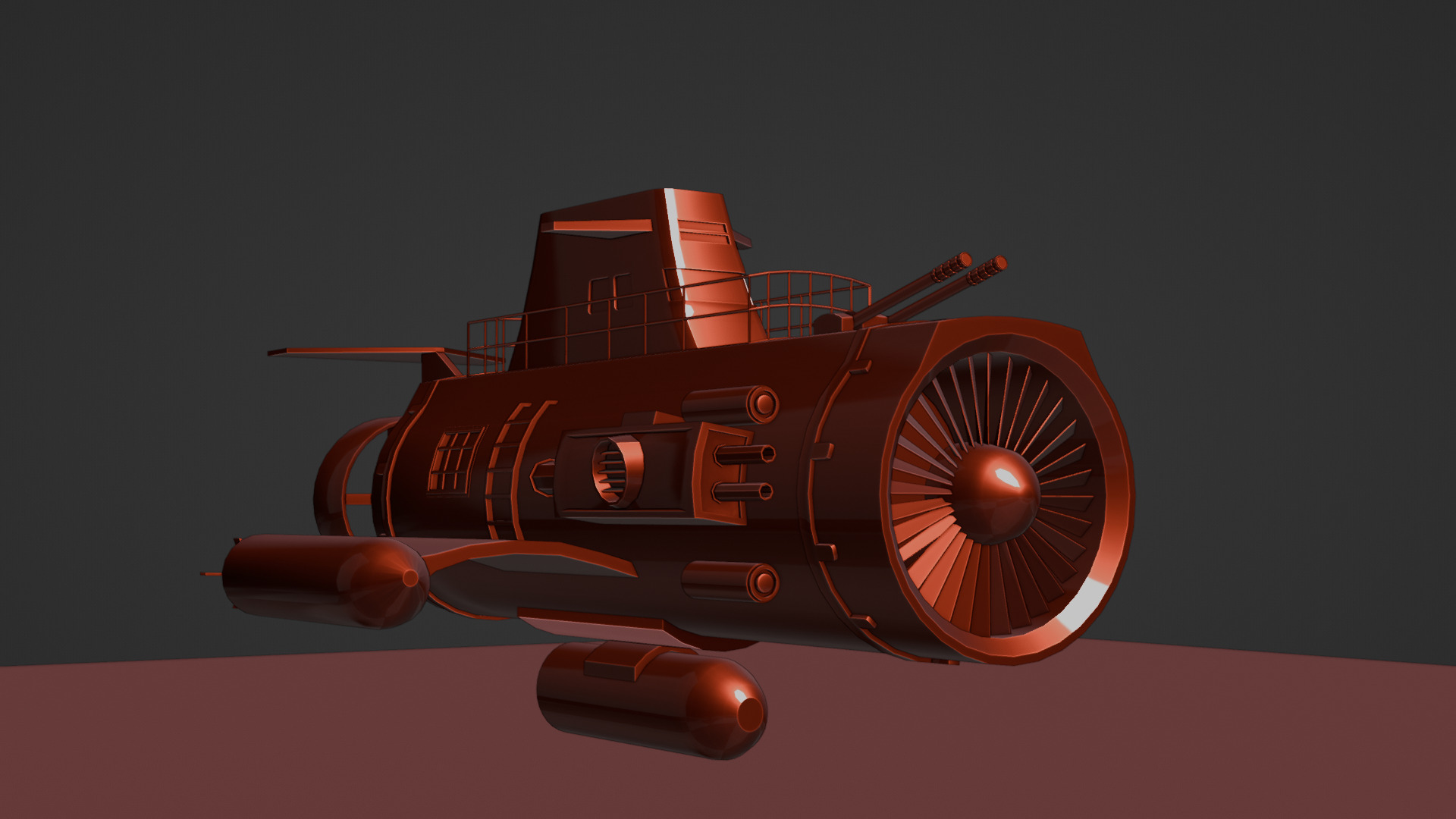 Turbine engine submarine 3D model_22