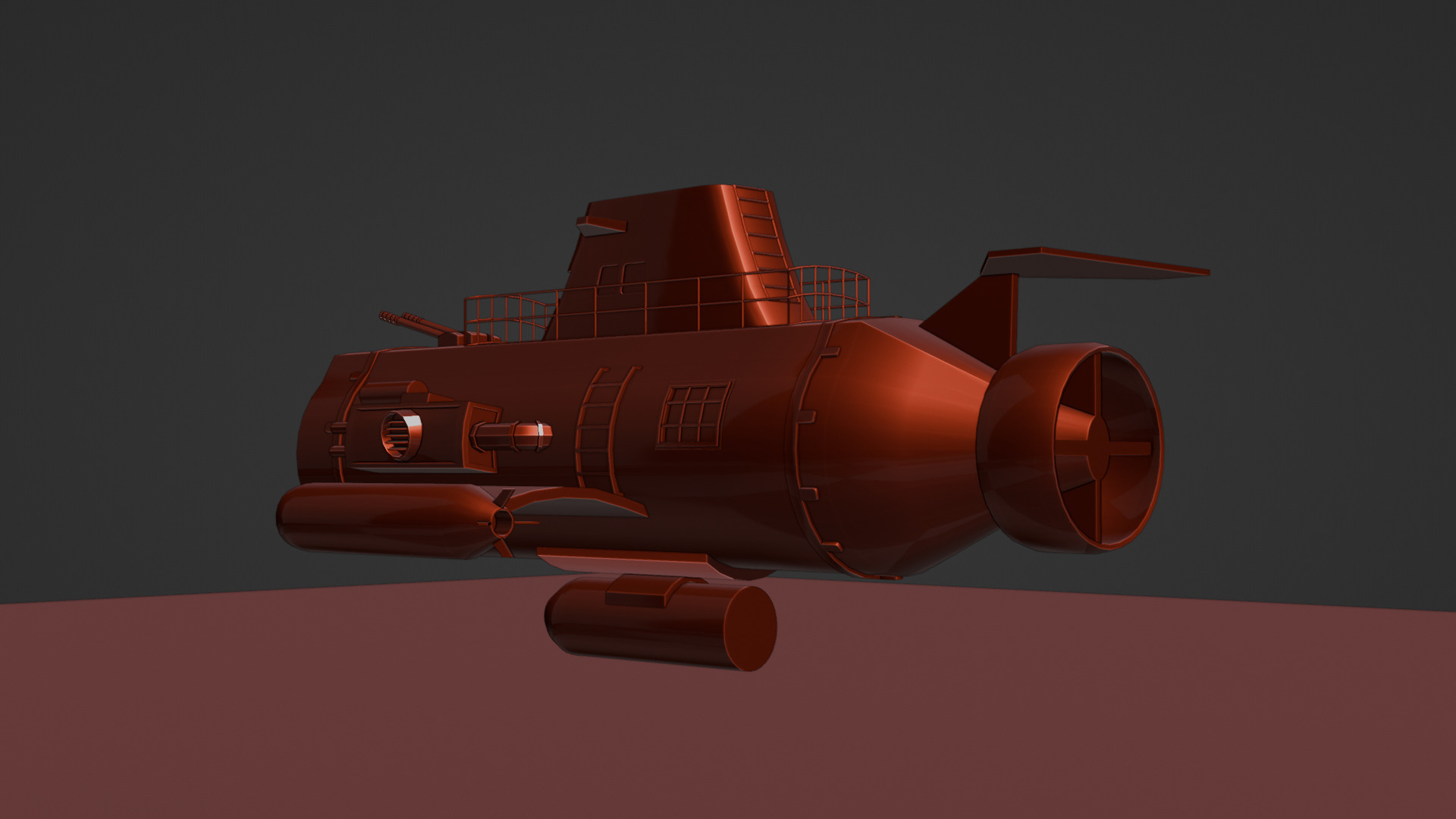 Turbine engine submarine 3D model_24