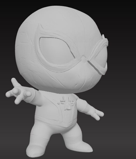 Mini Hero Spider-Man Figure 3D Printable STL FBX OBJ GLB 3D print model_4