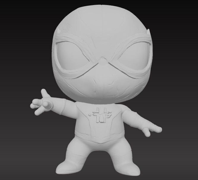 Mini Hero Spider-Man Figure 3D Printable STL FBX OBJ GLB 3D print model_2