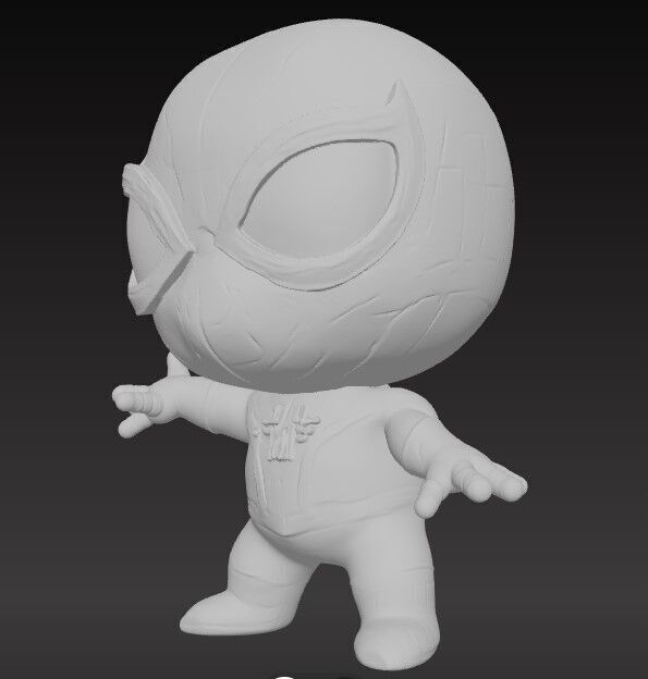 Mini Hero Spider-Man Figure 3D Printable STL FBX OBJ GLB 3D print model_3