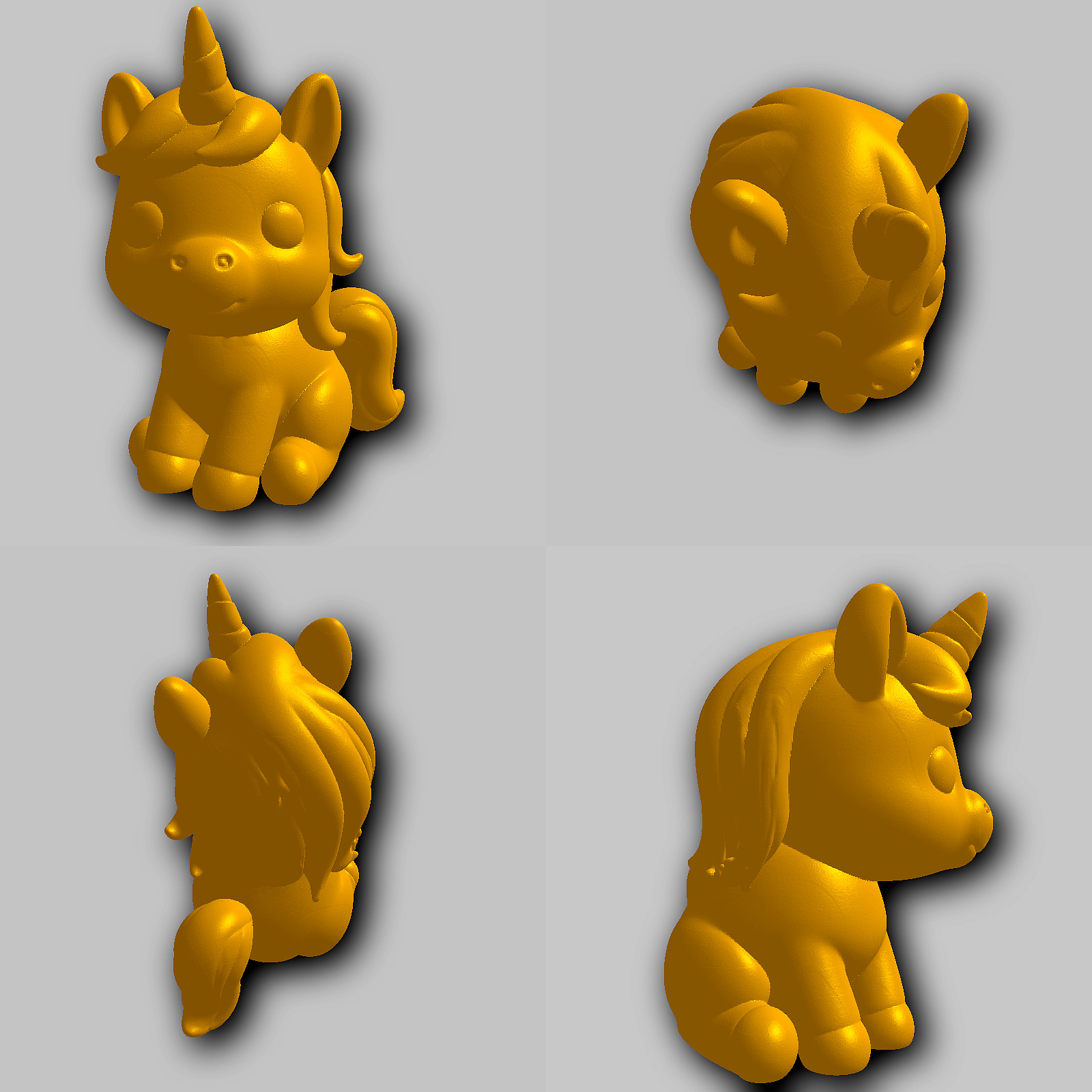 Unicorn - Kawaii Animals Collection 3D print model_1