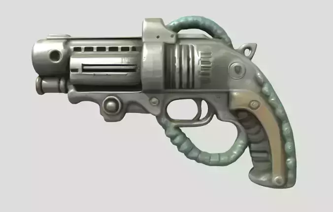 Sci-Fi Gun 3D Model PBR Textured Game Ready Low-poly 3D model