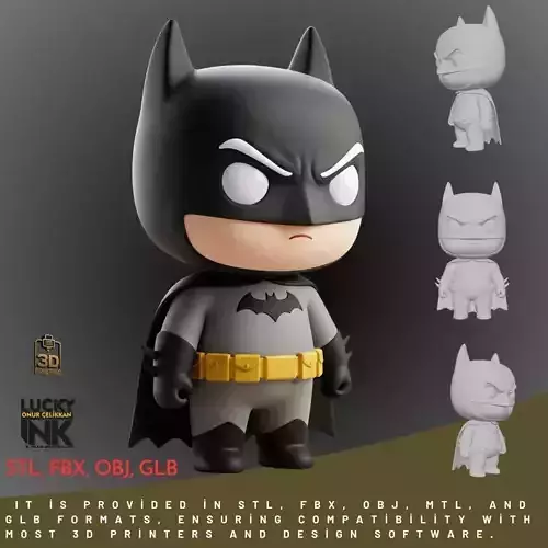 Mini Hero Bat Style Figure 3D Printable STL FBX OBJ GLB 3D print model