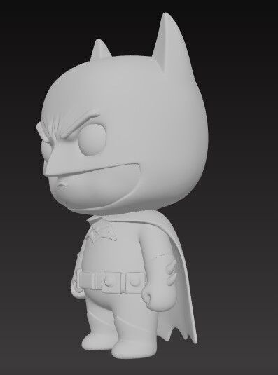 Mini Hero Bat Style Figure 3D Printable STL FBX OBJ GLB 3D print model_5