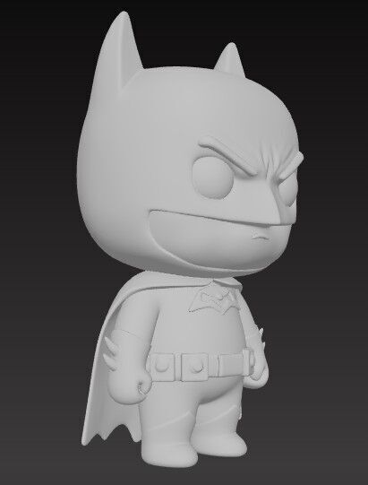 Mini Hero Bat Style Figure 3D Printable STL FBX OBJ GLB 3D print model_3