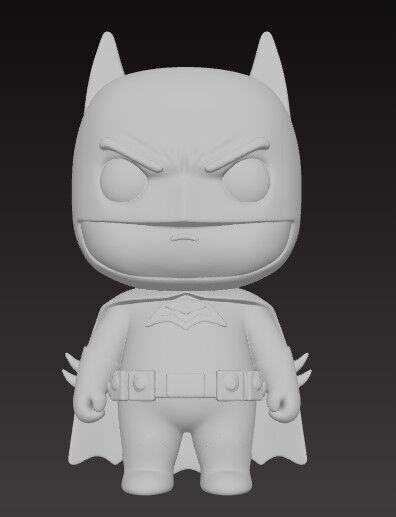 Mini Hero Bat Style Figure 3D Printable STL FBX OBJ GLB 3D print model_2