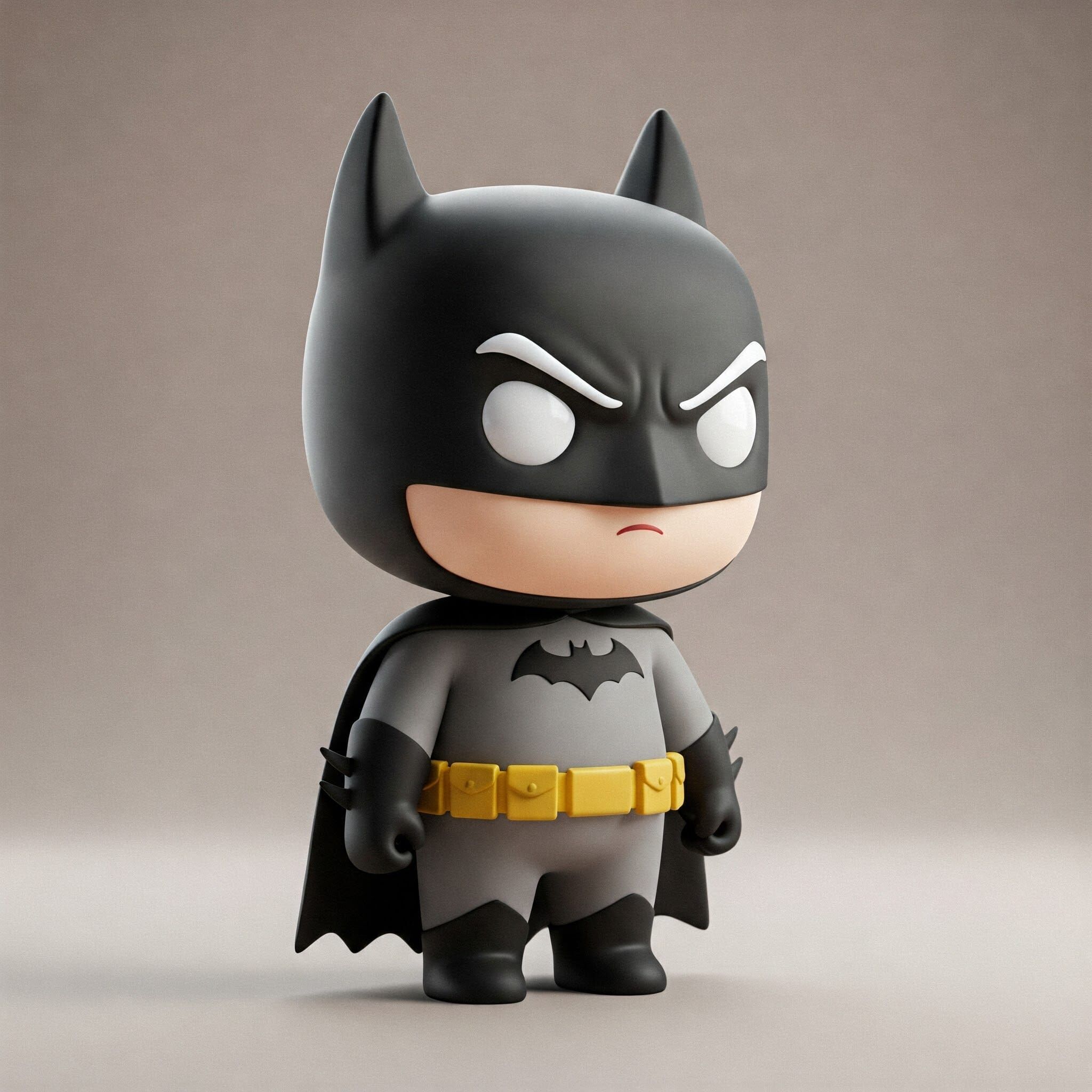 Mini Hero Bat Style Figure 3D Printable STL FBX OBJ GLB 3D print model_4