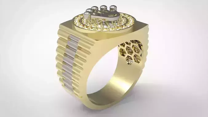 Luxury man Rolex design diamond ring model ror0005