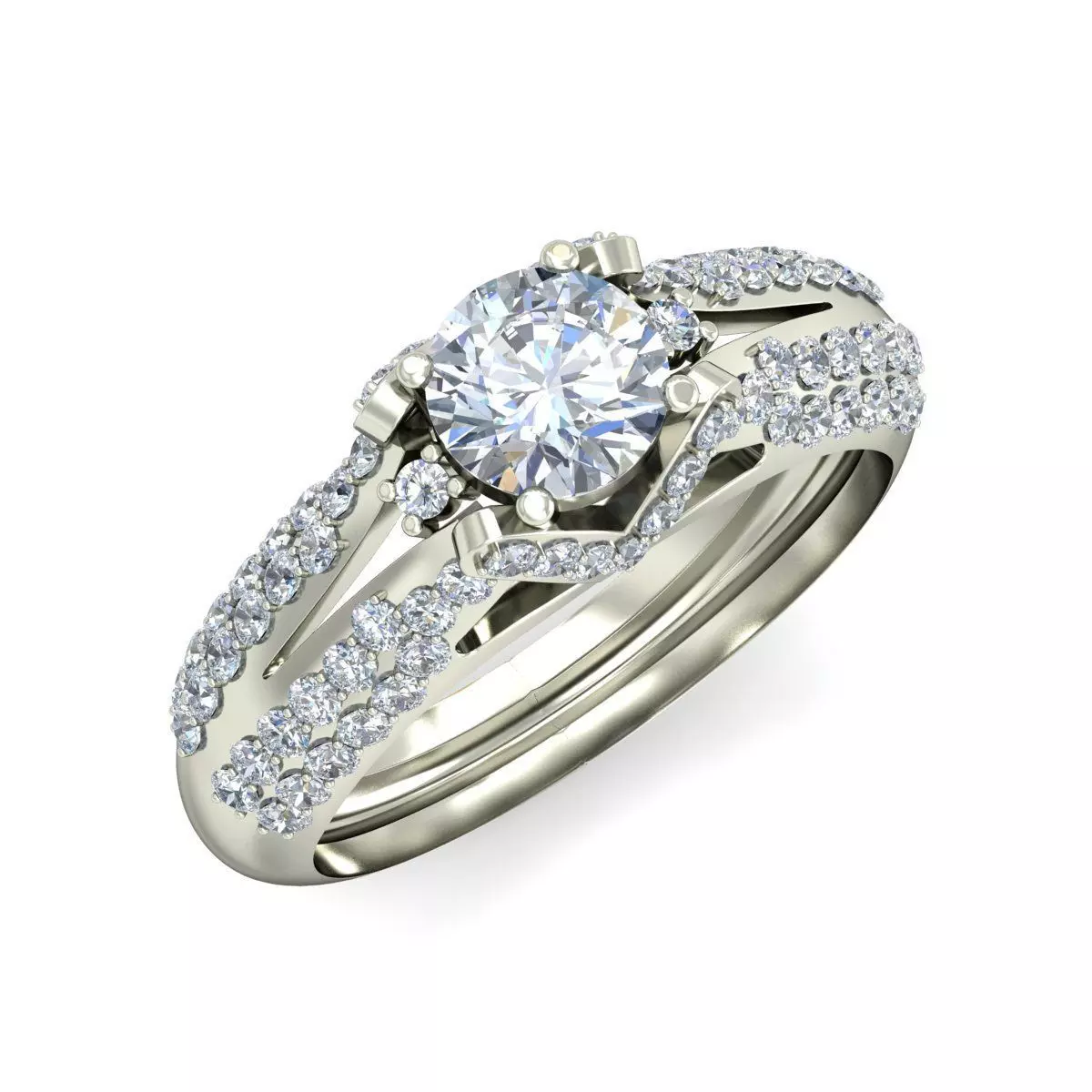 Women Ring Render 3dm STL OBJ FBX Details 3D print model_0