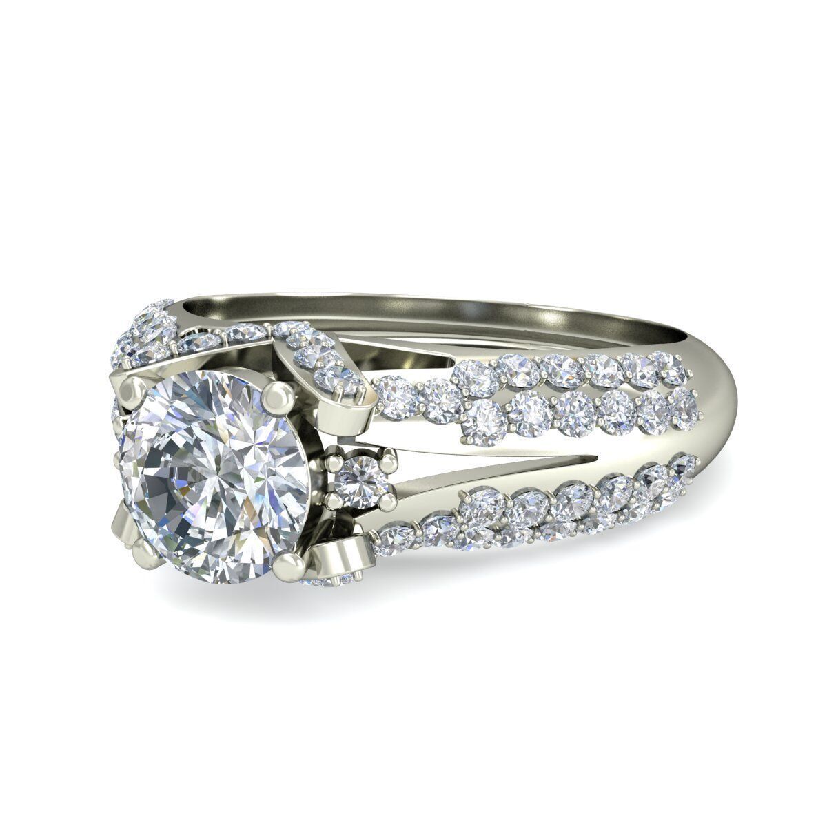 Women Ring Render 3dm STL OBJ FBX Details 3D print model_4