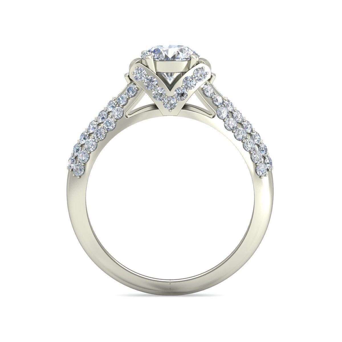 Women Ring Render 3dm STL OBJ FBX Details 3D print model_1