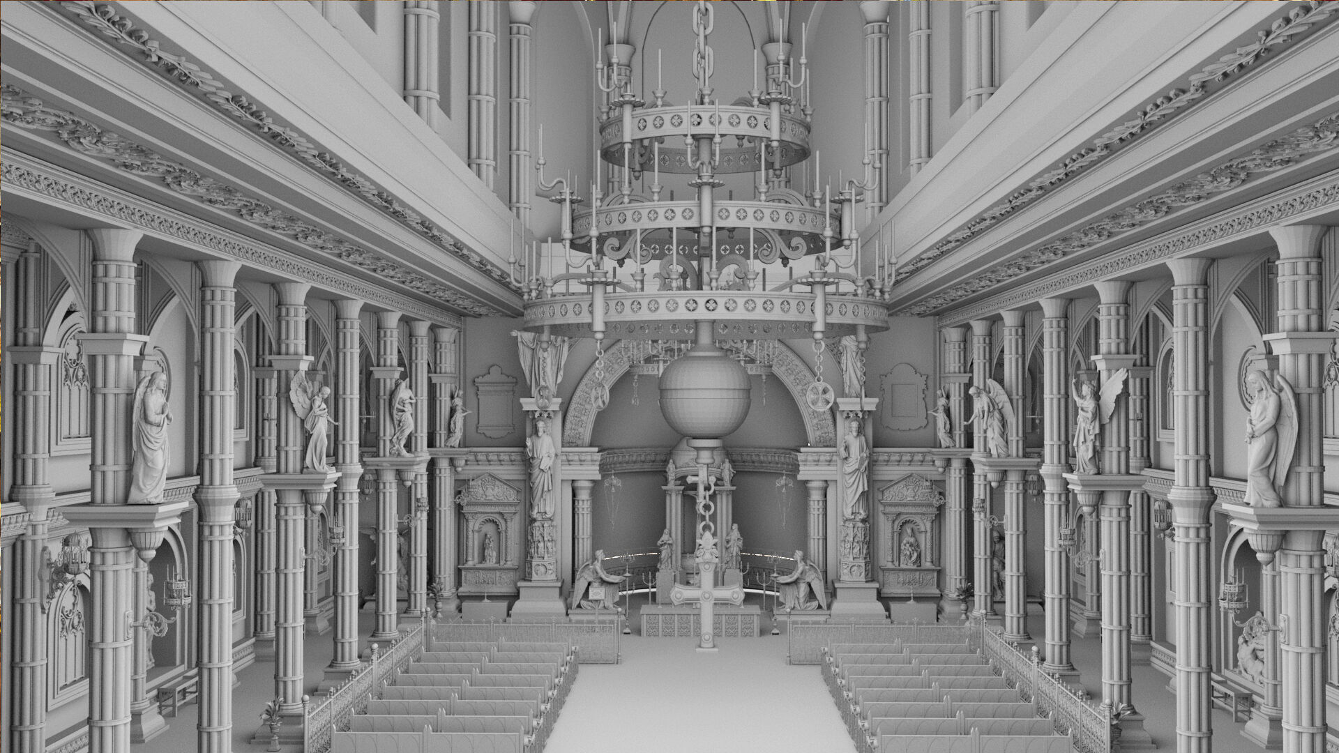 church interior 3D model_24